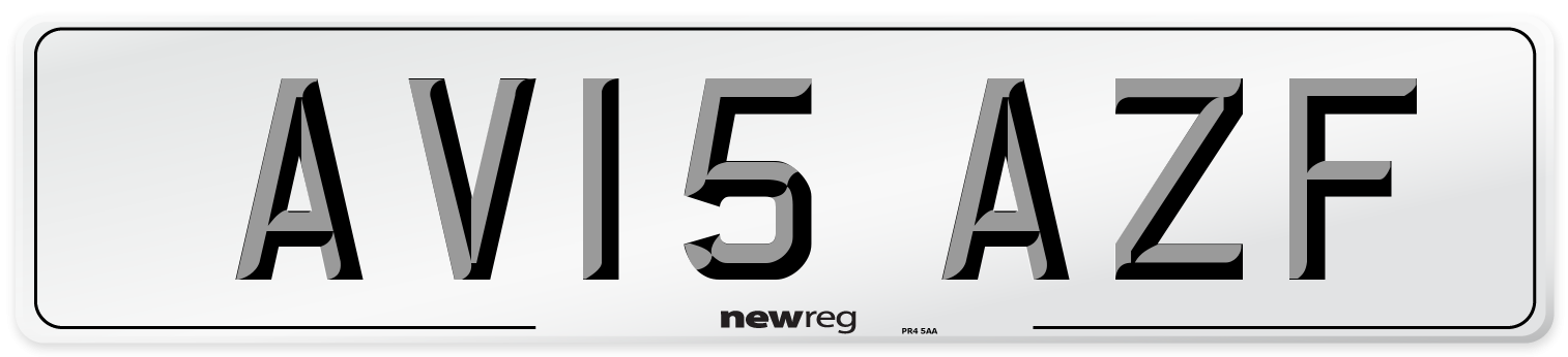 AV15 AZF Number Plate from New Reg